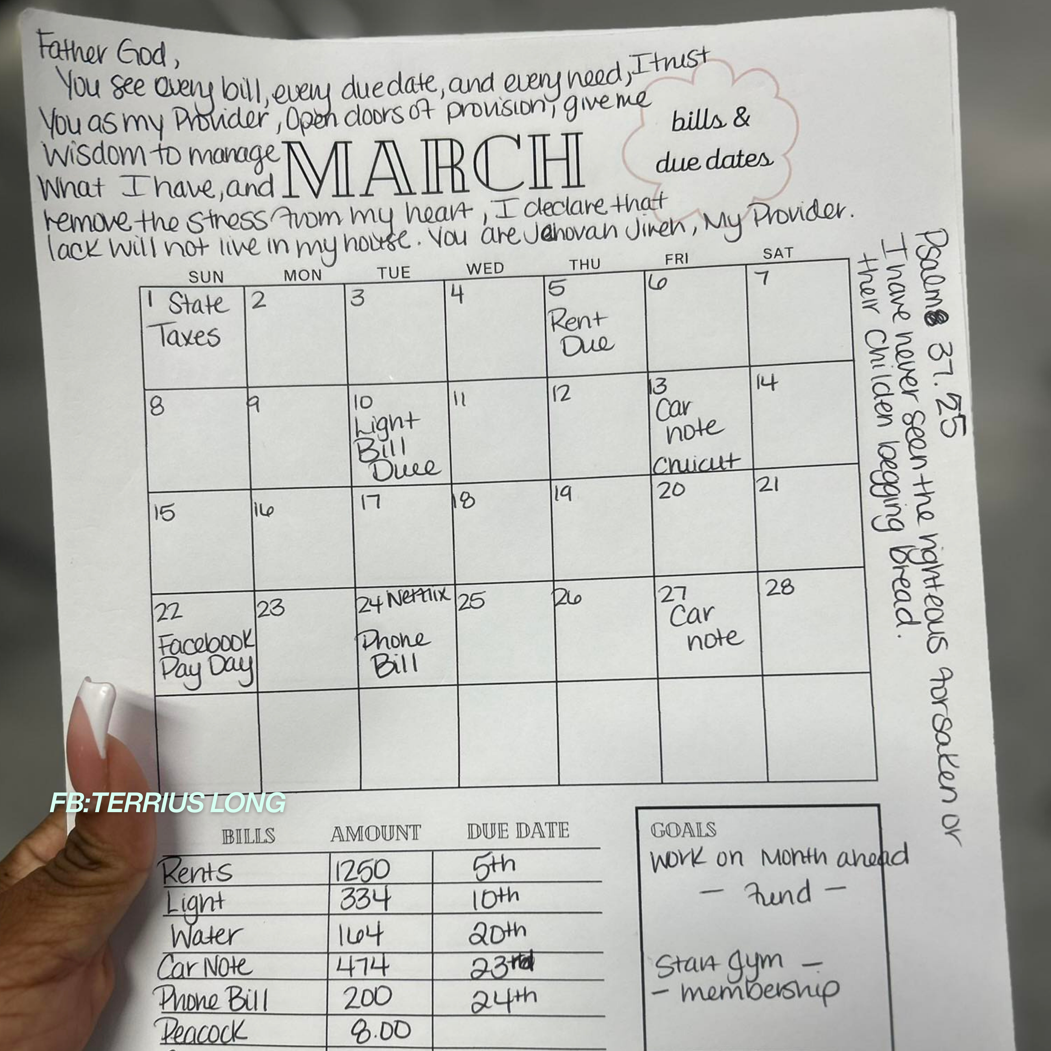 VIRAL Printable Monthly Bill Tracker (Instant Download)