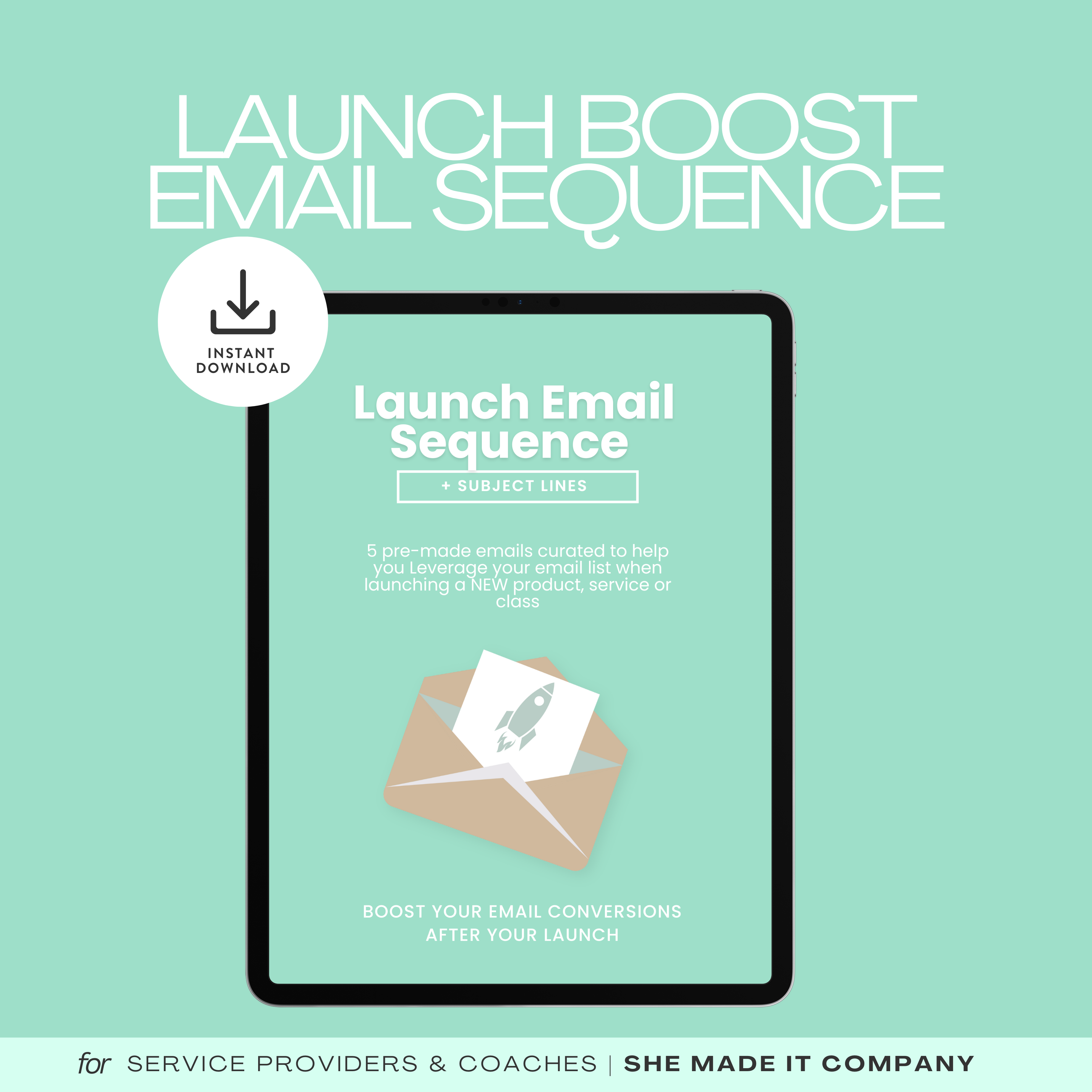 Service Launch Email Launch Boost Email Sequence – She Made It Company